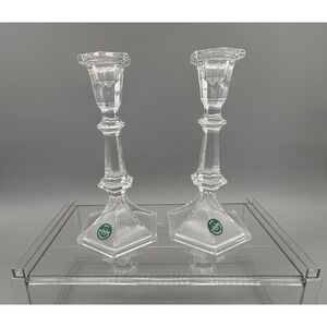 Lenox Crystal Candlesticks Holders  8"  Pair‎ Home Decor Made In USA